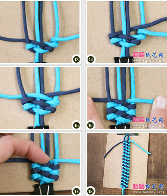 简单宽版手绳手镯手工制作教程步骤3