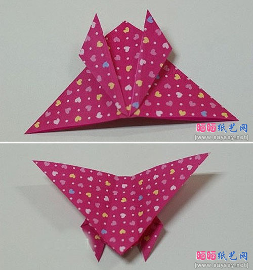手工折纸蝴蝶DIY具体步骤5