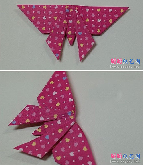 手工折纸蝴蝶DIY具体步骤8