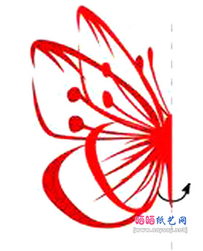 手工剪纸蝴蝶的制作步骤1
