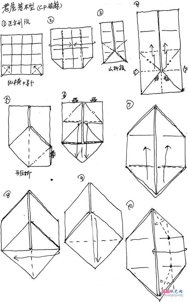 手工折纸老虎基本型CP破解