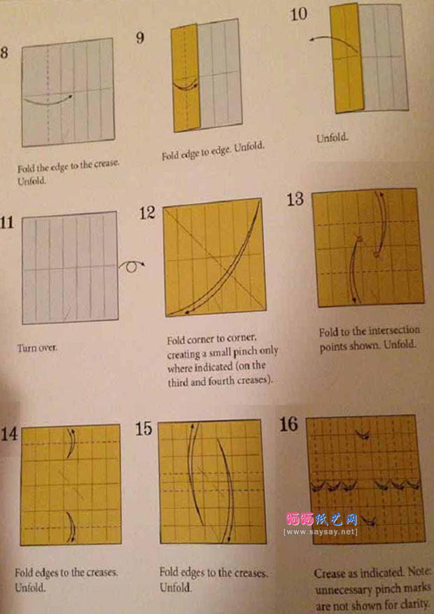 Robert J.Lang折纸教程蜜蜂的折纸步骤2