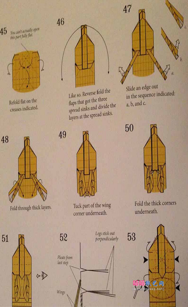 Robert J.Lang折纸教程蜜蜂的折纸步骤10