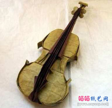 小提琴手工折纸2
