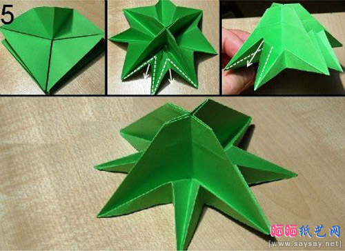 立体圣诞树手工折纸图片教程5