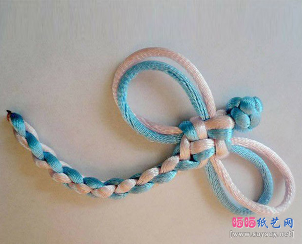 中国传统绳结编织方法之--蜻蜓结打法成品图