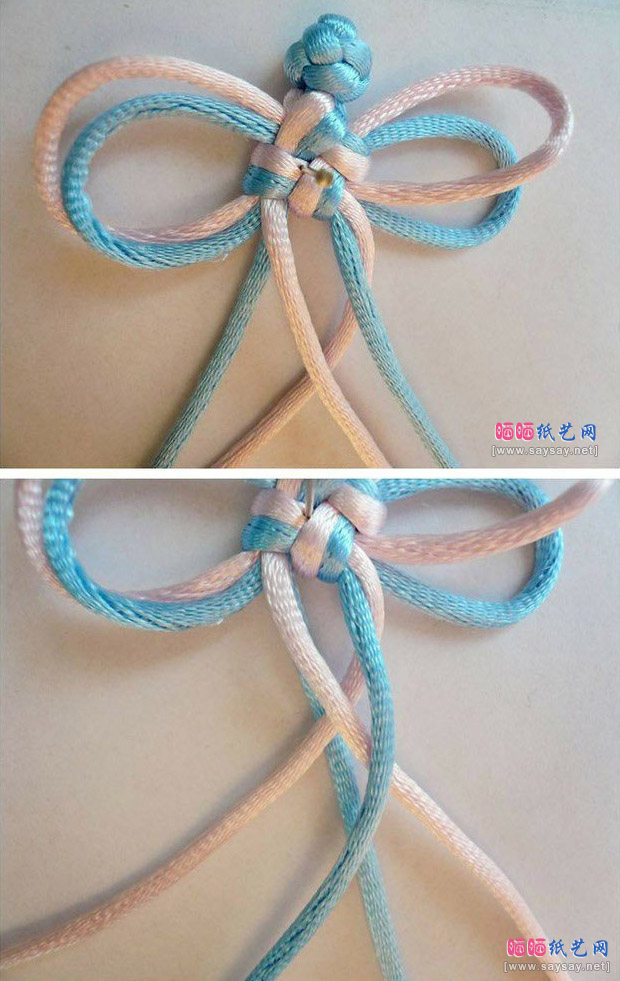 中国传统绳结编织方法之--蜻蜓结打法具体步骤2
