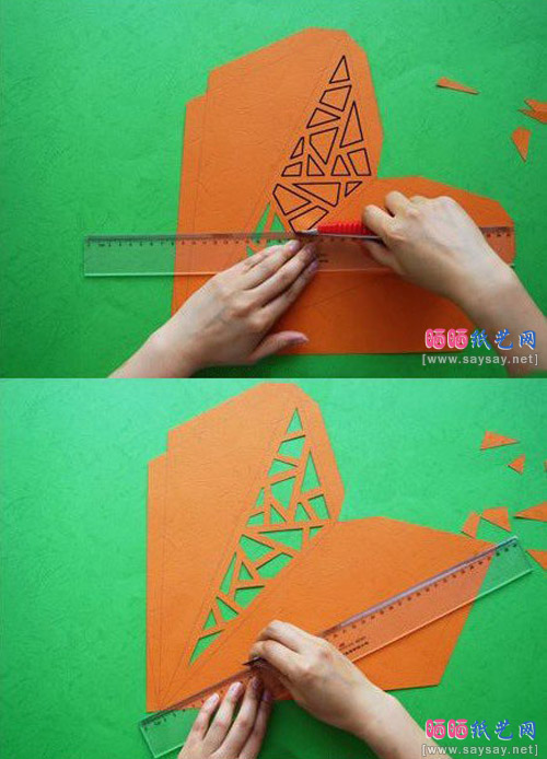立体镂空星星装饰手工折纸具体步骤3