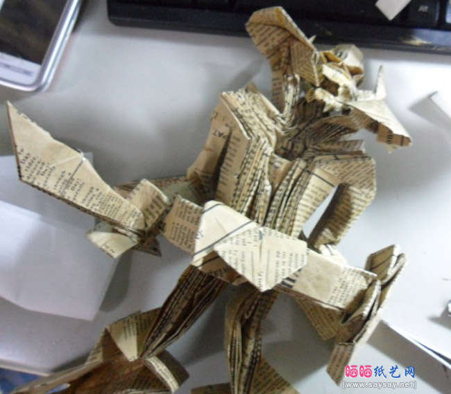 骷髅王SNK手工折纸详细步骤4