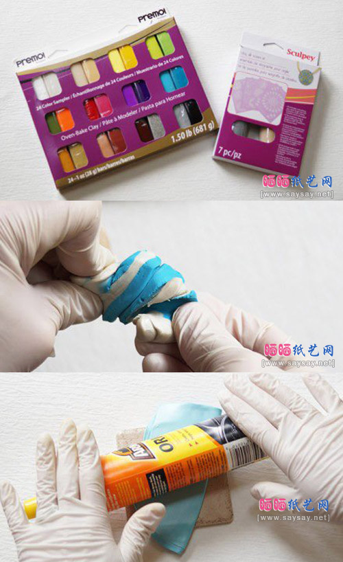 自制精美软陶珠珠项链及耳环图片教程步骤2