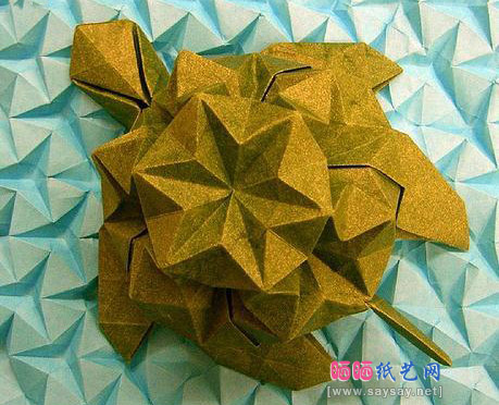 个性的乌龟的折纸成品图