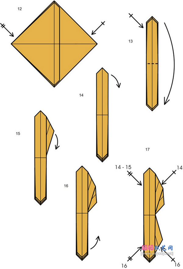 Piotr Pluta折纸蚂蚁手工制作教程图片详细步骤3