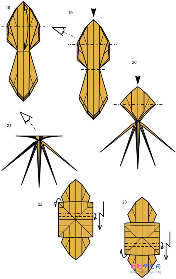 Piotr Pluta折纸蚂蚁手工制作教程图片详细步骤4
