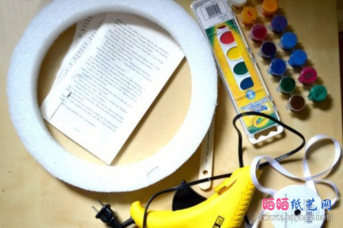 手工制作向日葵花环DIY教程图片步骤1