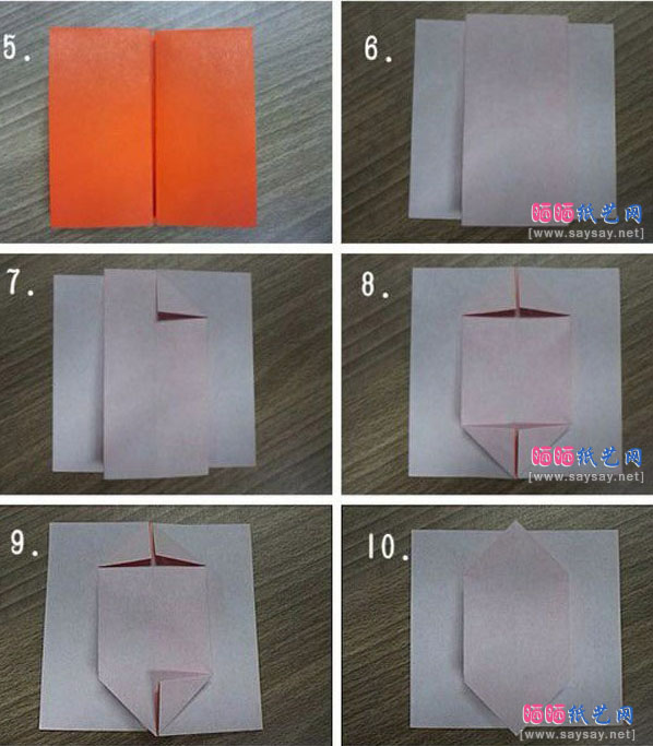 简易儿童折纸教程-纸蝴蝶的折法详细步骤图片2