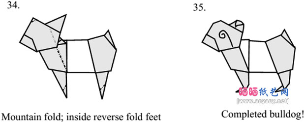 JanessaMunt纸币狗手工折纸教程详细步骤图片3