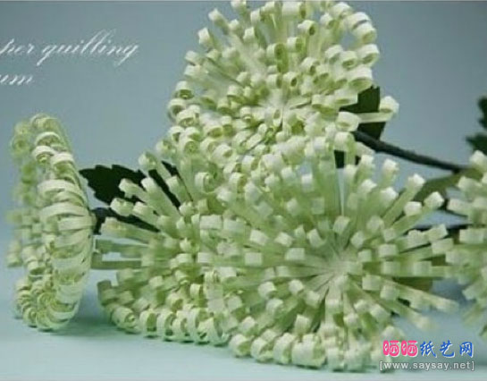 卷纸菊花花束手工DIY制作成品图