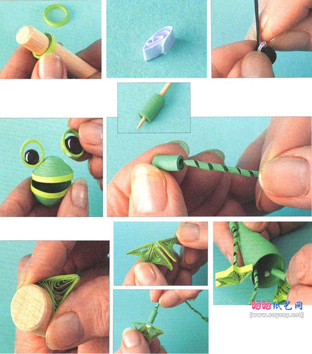 卷纸制作生动形象的青蛙纸艺DIY教程图解详细步骤2