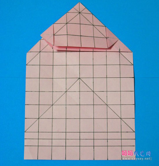 个性折纸带底座玫瑰花手工DIY教程图片步骤3