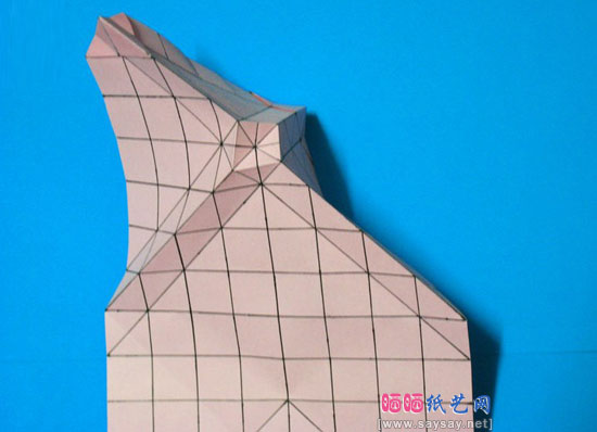 个性折纸带底座玫瑰花手工DIY教程图片步骤5