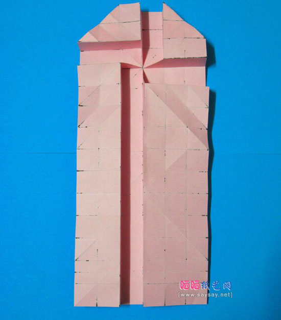 个性折纸带底座玫瑰花手工DIY教程图片步骤8