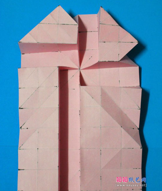 个性折纸带底座玫瑰花手工DIY教程图片步骤9