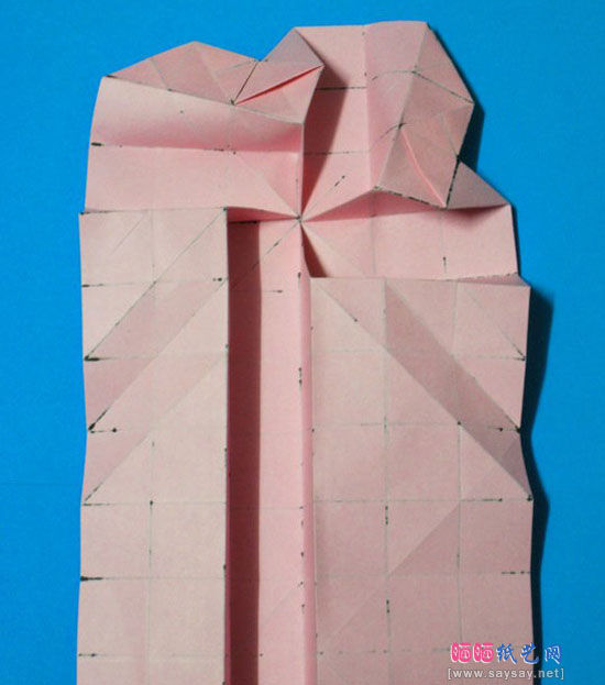 个性折纸带底座玫瑰花手工DIY教程图片步骤10