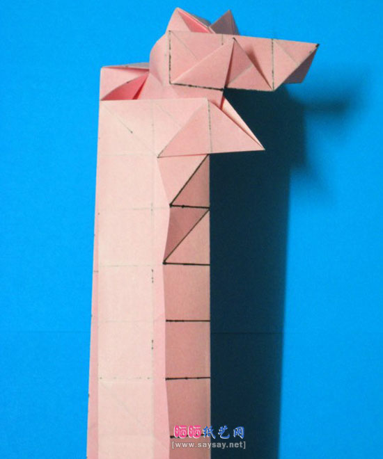 个性折纸带底座玫瑰花手工DIY教程图片步骤12