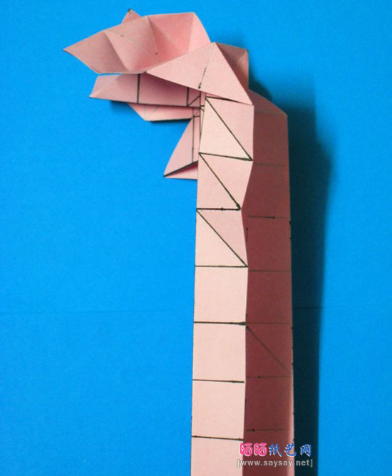 个性折纸带底座玫瑰花手工DIY教程图片步骤13