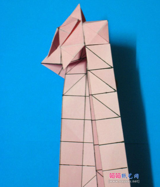 个性折纸带底座玫瑰花手工DIY教程图片步骤15