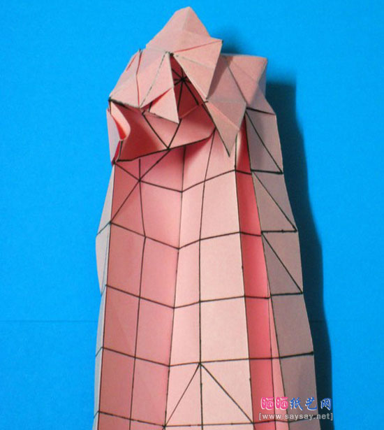 个性折纸带底座玫瑰花手工DIY教程图片步骤16