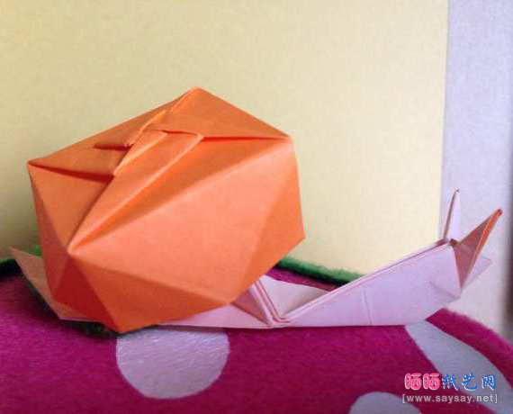 小松英夫折纸蜗牛DIY成品图