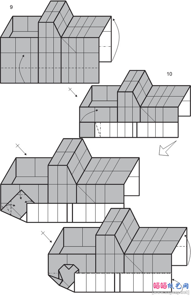 PDAuria折纸三轮车DIY教程图解详细步骤3