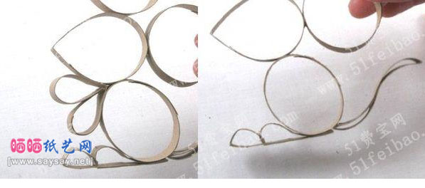 卫生纸芯筒DIY可爱小老鼠制作步骤5