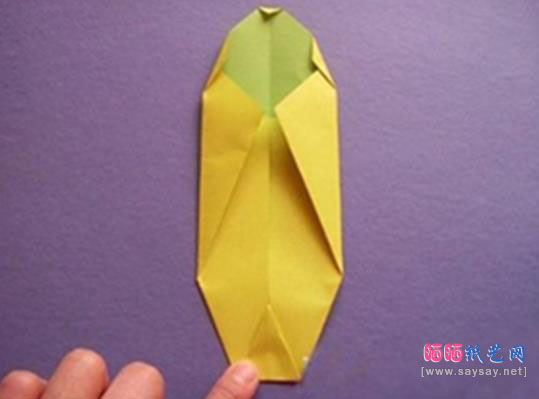 简易香甜香蕉手工折纸教程图片步骤3