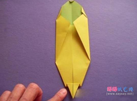 简易香甜香蕉手工折纸教程图片步骤4