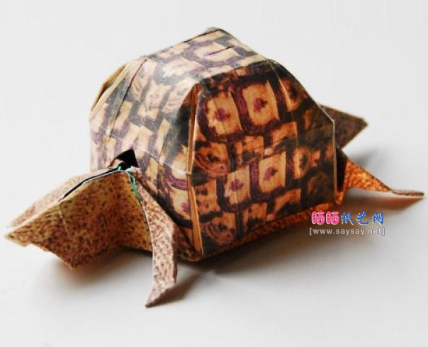 可爱小箱龟手工折纸的成品图