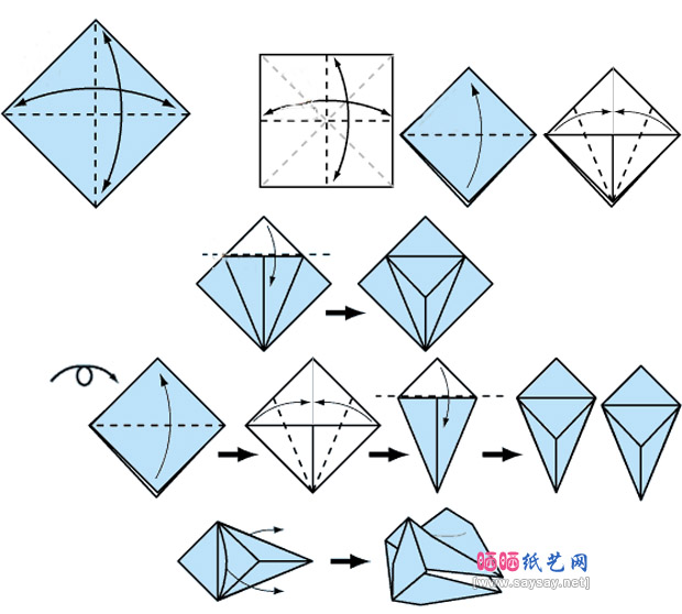 可爱的尖头蛇折纸教程详细图片步骤