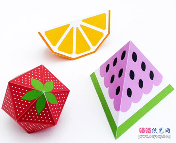 好吃的西瓜折法 立体水果折纸教程欣赏
