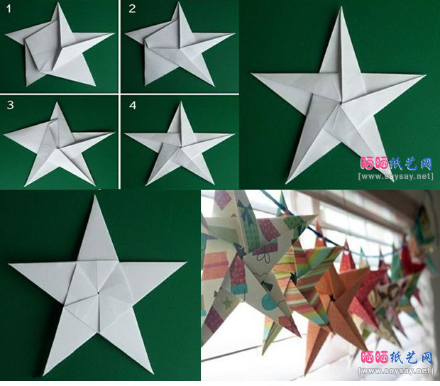五角星折纸实拍教程图片8