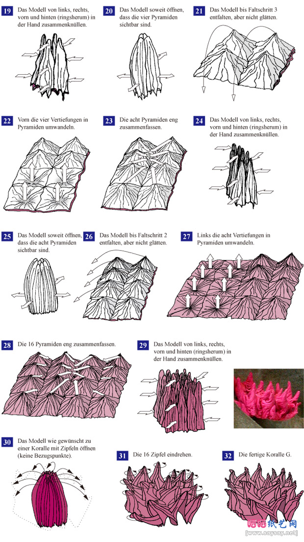 JensHelge的珊瑚手工折纸教程具体步骤图片2