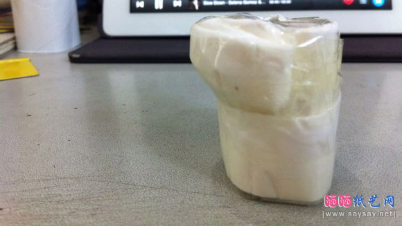 用卫生纸制做婚纱手工DIY教程图片步骤8