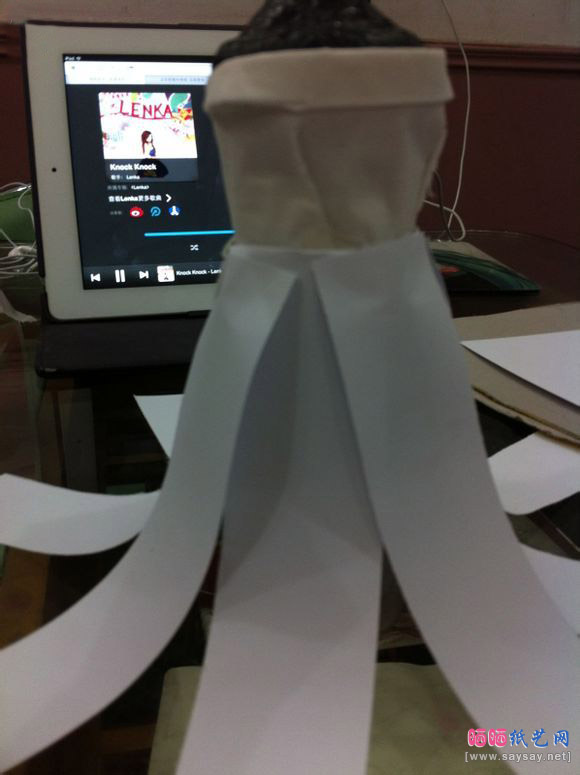 用卫生纸制做婚纱手工DIY教程图片步骤30