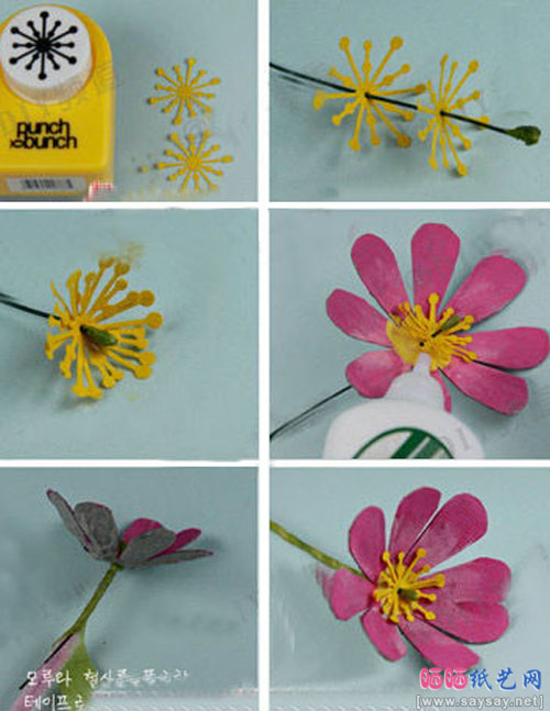 用蛋托手工制作漂亮小雏菊装饰花教程步骤图片4
