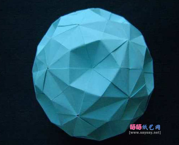 DaveBrill的手工折纸圆球体的折法成品图