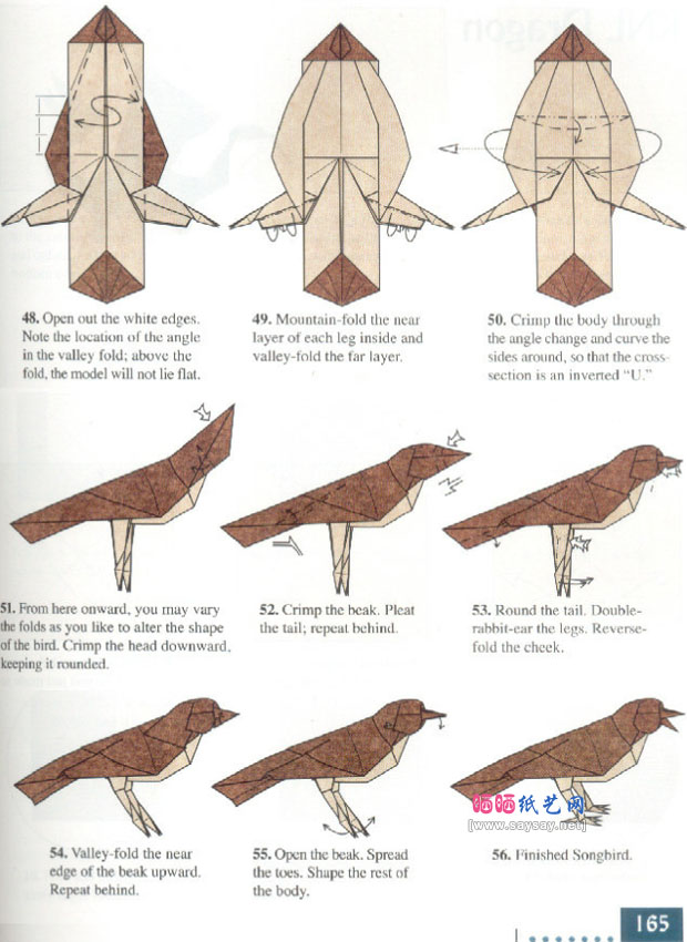 RobertJLang鸣鸟折纸教程图解具体步骤图片6