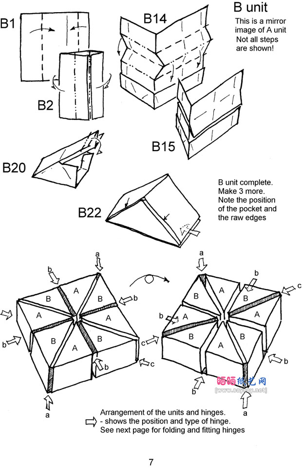 三角形积木几何体折纸教程图片步骤5
