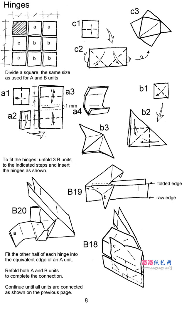 三角形积木几何体折纸教程图片步骤6