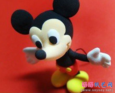 米老鼠软陶粘土手工制作成品图
