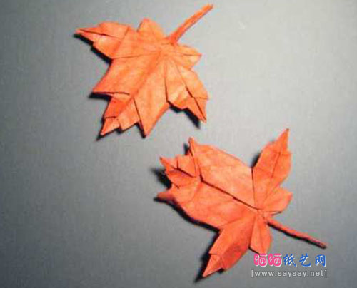 BrianChan的枫叶手工折纸教程成品图